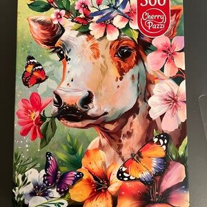 Cherry Pazzi Floral Cow Puzzle 500